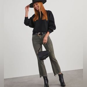 Beverly Mid Rise Cropped Flare Jeans